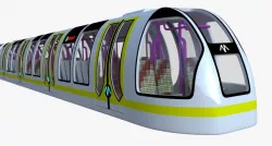Sci-fi metro train II 3D model