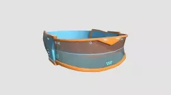 SciFi Glasses C07 Orange Blue - Character Design Fashion Low-poly 3D model