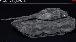 Scifi Predator Light Tank Low-poly 3D model