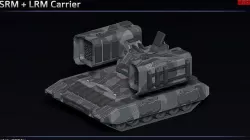Scifi SRM LRM Carrier Low-poly 3D model
