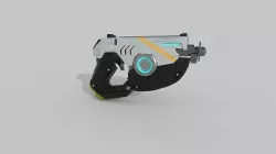 scifigun Low-poly 3D model