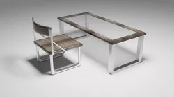 Semi glass table 3D model