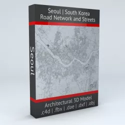 Seoul Road Network and Streets 3D model
