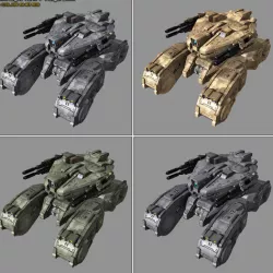 SF Light Tank - MK1  Low-poly 3D model