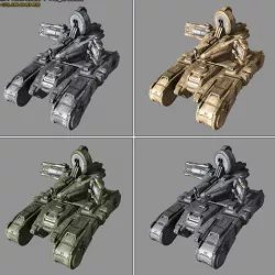 SF Medium Tank Radar MK7 Low-poly 3D model