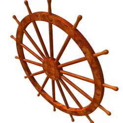 Ship Steering Wheel 3D model
