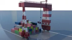 Shipping container crane 3D model