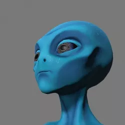 sitting alien 3D model