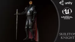 Skeleton Knight  Low-poly 3D model