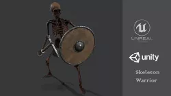 Skeleton Warrior 2 Low-poly 3D model