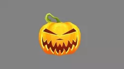 Smiley Pumpkin - Laugh Low-poly 3D model
