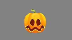 Smiley Pumpkin - Sad Low-poly 3D model