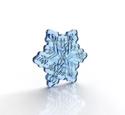Snow Flake 01 - 3D model with Looping Hole 3D model
