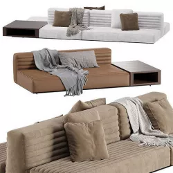 Sofa Modular Roger By Minotti 2 Version 3D model