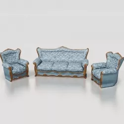 Sofa Set Low-poly 3D model