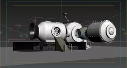 Spacecraft simulator 3D model