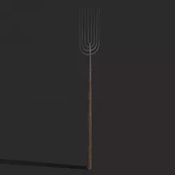 Spading Fork  Low-poly 3D model