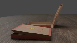 Stained Pizza Box Model Low-poly 3D model