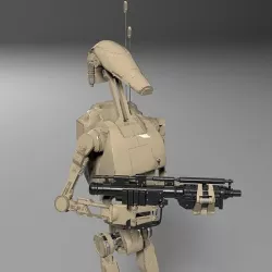 Star Wars Battle Droid Rigged 3D model