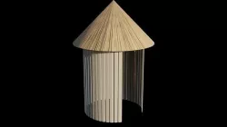Straw hat Low-poly 3D model
