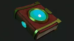Stylized lowpoly magic book Low-poly 3D model