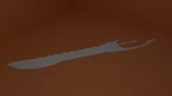 Sword Black gold saw black white Low-poly 3D model
