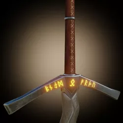 Sword with runes PBR 3D model