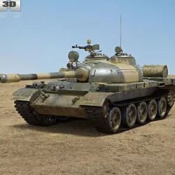 T-55 Tank 3D model