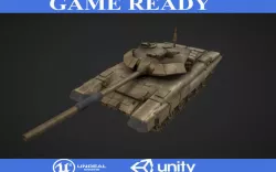 T90 Tank Low-poly 3D model