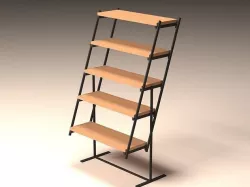 table transformers into shelves Low-poly 3D model