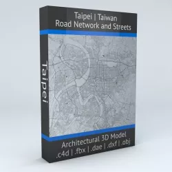 Taipei Road Network and Streets 3D model