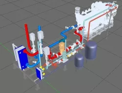Tank pipe assembly 3D model