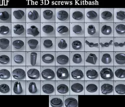 The 3D screws kitbash by Ulfh3dnar 3D model