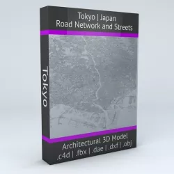 Tokyo Road Network and Streets 3D model