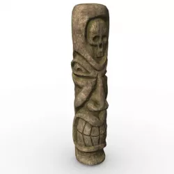 Totem pole Low-poly 3D model