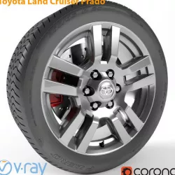 Toyota Land Cruiser Prado Wheel 3D model