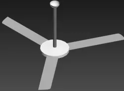 Tri-Ceiling Fan Low-poly 3D model