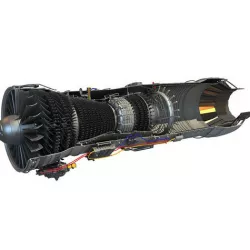 Turbofan Aircraft Engine Cutaway 3D model