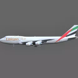  UAE 3D Boeing 747 with Texture of Emirates Airline 3D model