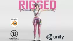 URBAN TRACKER ANIME - 3D RIGGED MODEL Low-poly 3D model