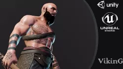 Viking Warrior Low-poly 3D model