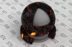 Volcanic lava 3D model Texture