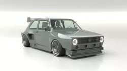 Volkswagen golf mk1 wide bodykit 3D model