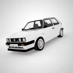 VW Golf 2 Angry rabbit street racing 3D model