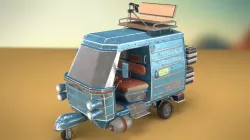 Wasteland Scooter - Stylized Post-Apokalyptic Vehicle 3D model