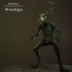 Wendigo Low-poly 3D model