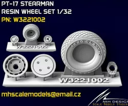 Wheel set  for Stearman PT-17 Kaydet ICM 3D model