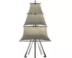 White Sailing Ship Mast 3 3D model