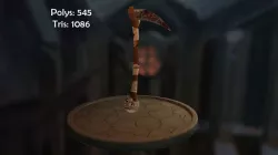 Witch Scythe Low-poly 3D model