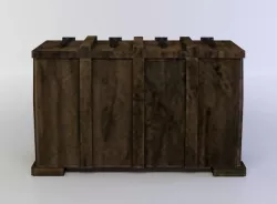 Wooden chest Low-poly 3D model